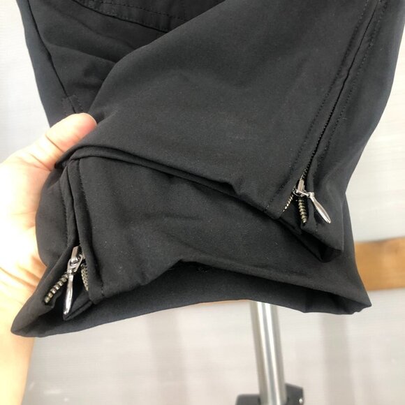 BRAX Hella MT Black Quilted Knee Ankle Zip Pants Sz 6R - Picture 5 of 14